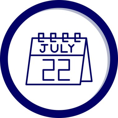 Takvim simgesinin vektör illüstrasyonu