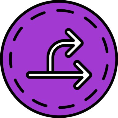 Bir çizgi film ve ok simgesinin vektör çizimi