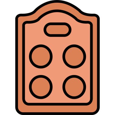 Kapı. Web simgesi basit illüstrasyon