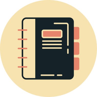 Not defteri. Web simgesi basit illüstrasyon