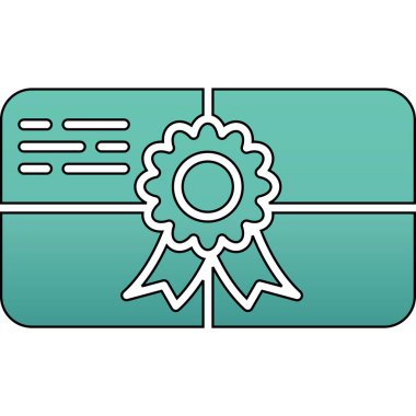 Ödül madalyası ikonu. Web için ödül vektör simgelerinin özet çizimi