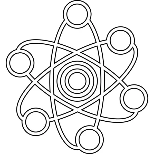 Bir atom simgesinin vektör illüstrasyonu