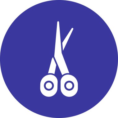 Makas simgesi. Tasarımın web illüstrasyonu