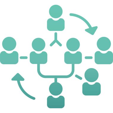 Düz biçimli vektör ağ simgesi