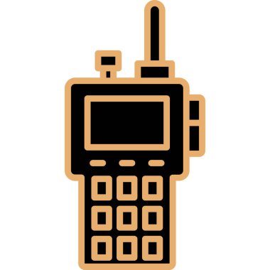 Bir radyo simgesinin vektör illüstrasyonu