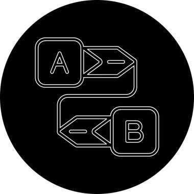 Bir b simgesinin vektör illüstrasyonu