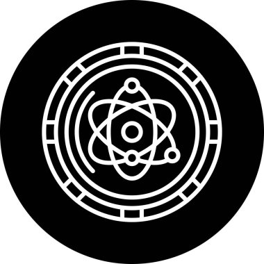 Bir atomun vektör illüstrasyonu