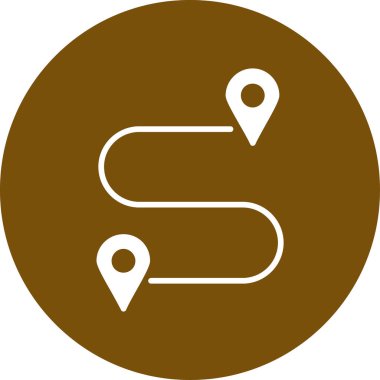 Bir harita simgesinin vektör illüstrasyonu