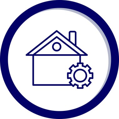 Bir ev simgesinin vektör illüstrasyonu