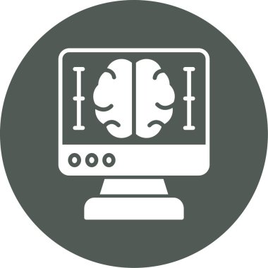 beyin ikonu vektör illüstrasyonu