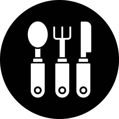 Bir çatal simgesinin vektör çizimi