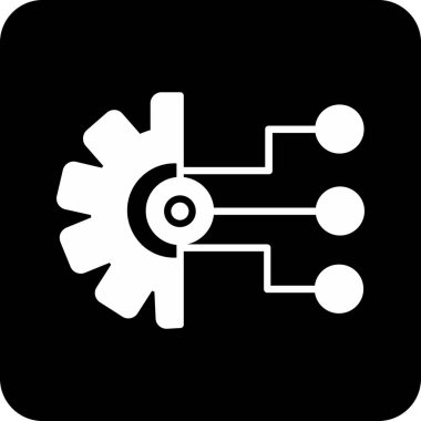 Bir dişli simgesini vektör çizim