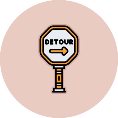 Yol simgesi vektör illüstrasyonu