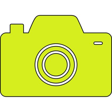 Kamera simgesi. Web için kamera vektör simgelerinin basit illüstrasyonu