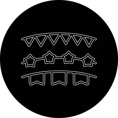 Bir parti simgesinin vektör illüstrasyonu