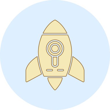 Uzay gemisi simgesi vektör illüstrasyonu