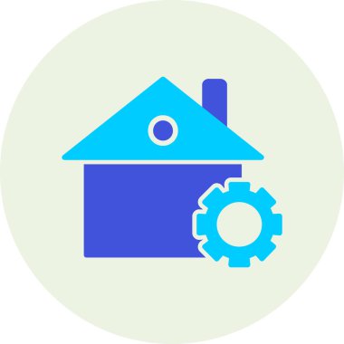 - Eve. Web simgesi vektör illüstrasyonu