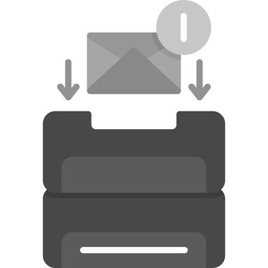 yazıcı düz simgesi, vektör illüstrasyonu