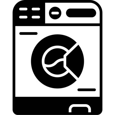 mobil makine simgesi, basit vektör illüstrasyonu