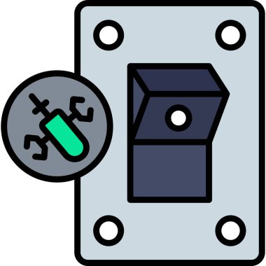 Modern oto tamir simgesinin vektör illüstrasyonu