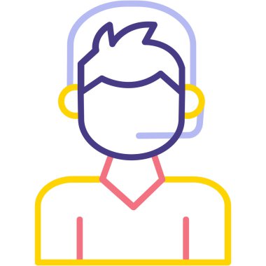 Müşteri desteği. Basit simge