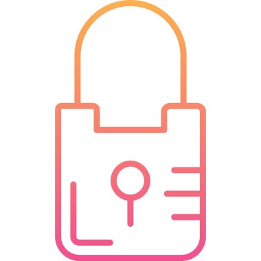 Kilit. Web simgesi basit illüstrasyon