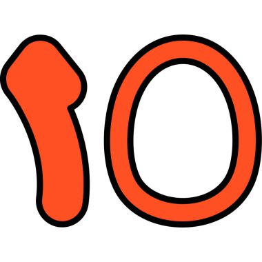 Bir numaralı simge, çizgi film tarzı