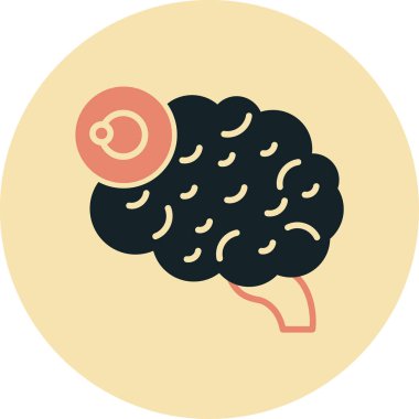 beyin ikonu vektör illüstrasyonu