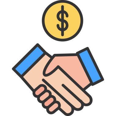 El sıkışma simgesi, vektör illüstrasyonu