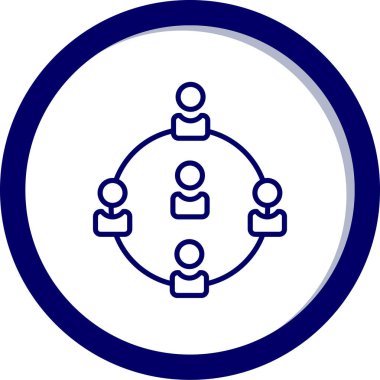 Bir grup insanın vektör çizimi