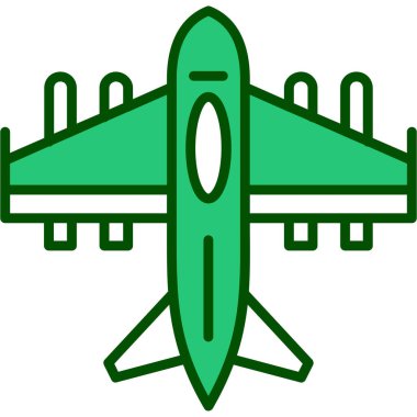 Moda tarzında izole edilmiş uçak simgesi