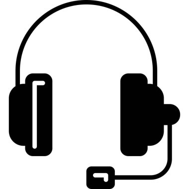 kulaklık simgesi vektör illüstrasyonu