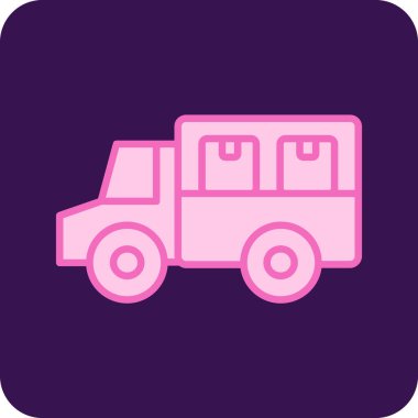 Kamyon. Web simgesi basit illüstrasyon