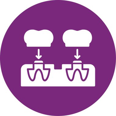 Diş ikonu. Düz dizayn. Diş bakımı. vektör illüstrasyonu