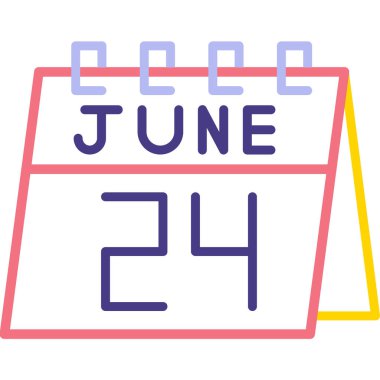 18 Temmuz - Gün simgesi - Düz dizaynlı takvim