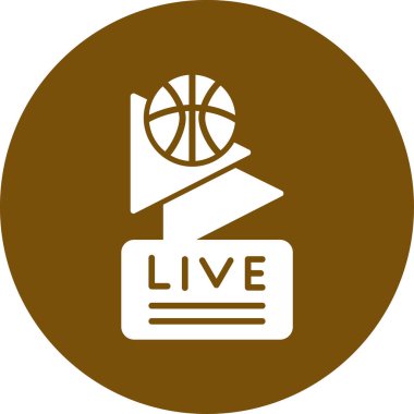 canlı basketbol ikonu vektör illüstrasyon tasarımı