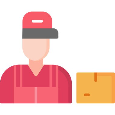 Kutu vektör illüstrasyon tasarımlı işçi