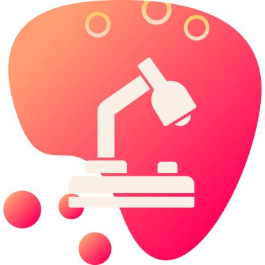 mikroskop simgesi, vektör illüstrasyonu