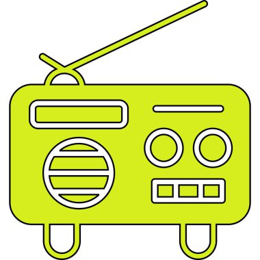 radyo çizgi film vektör tasarımı