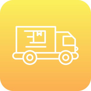 kamyon simgesi, vektör illüstrasyonu