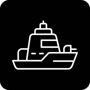 Gemi simgesi vektör illüstrasyonu