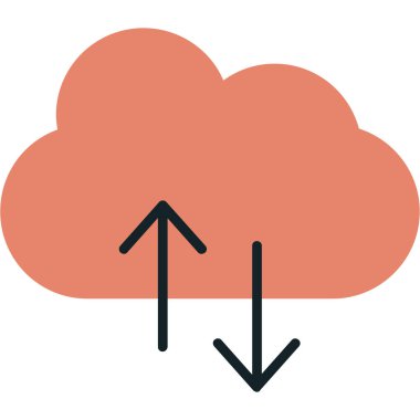Bulut. Web simgesi basit illüstrasyon