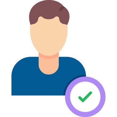 Adamım. Web simgesi basit illüstrasyon