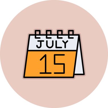 Tarih tarihli takvim, vektör illüstrasyonu