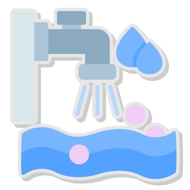 su musluk simgesi. vektör çizim