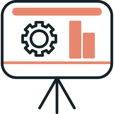 İş ve finans simgesinin vektör illüstrasyonu