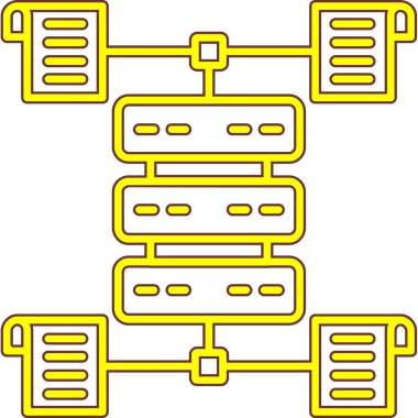 zincir ağ vektör simgesi