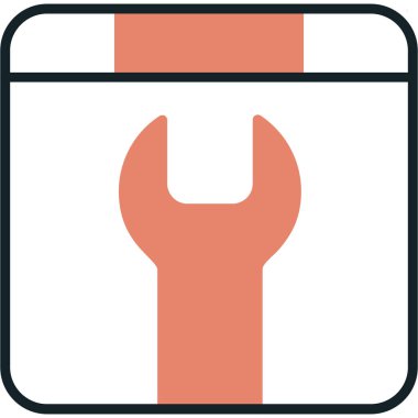 İngiliz anahtarı ve tornavida simgesi