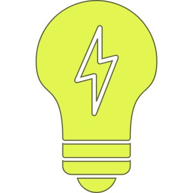 Çizgi film elektrik ampulünün vektör çizimi