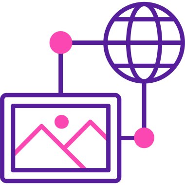 Ağ web simge vektör çizim